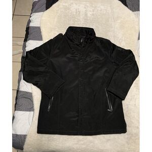 Tumi‎ Tech Mens Black Zip Snap Jacket Winter Insulated Size Large Read